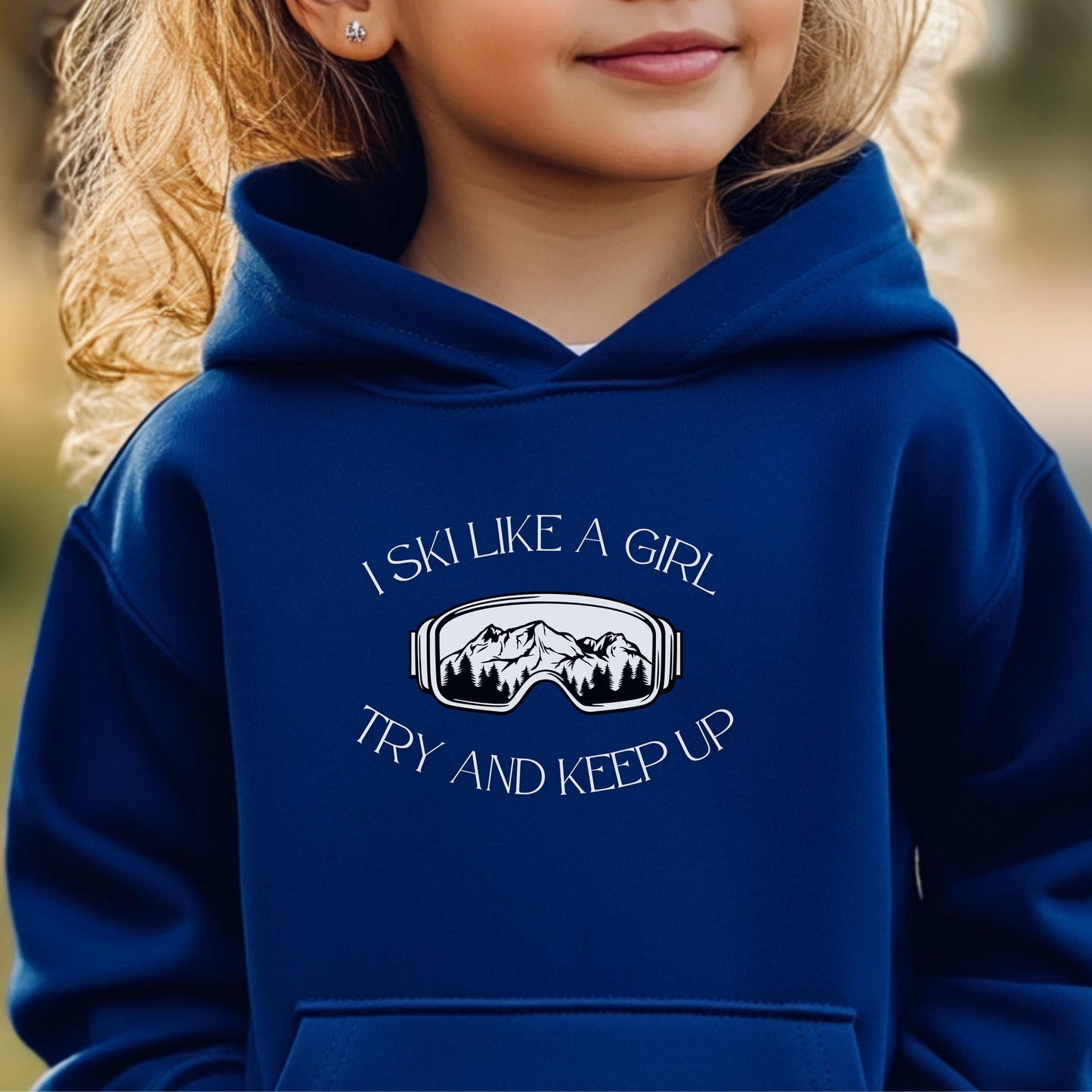youth ski like a girl Hoodie, ski like a girl, goggle sweatshirt, kids ski sweater, kids ski sweatshirt, skiing hoodie, ski gifts