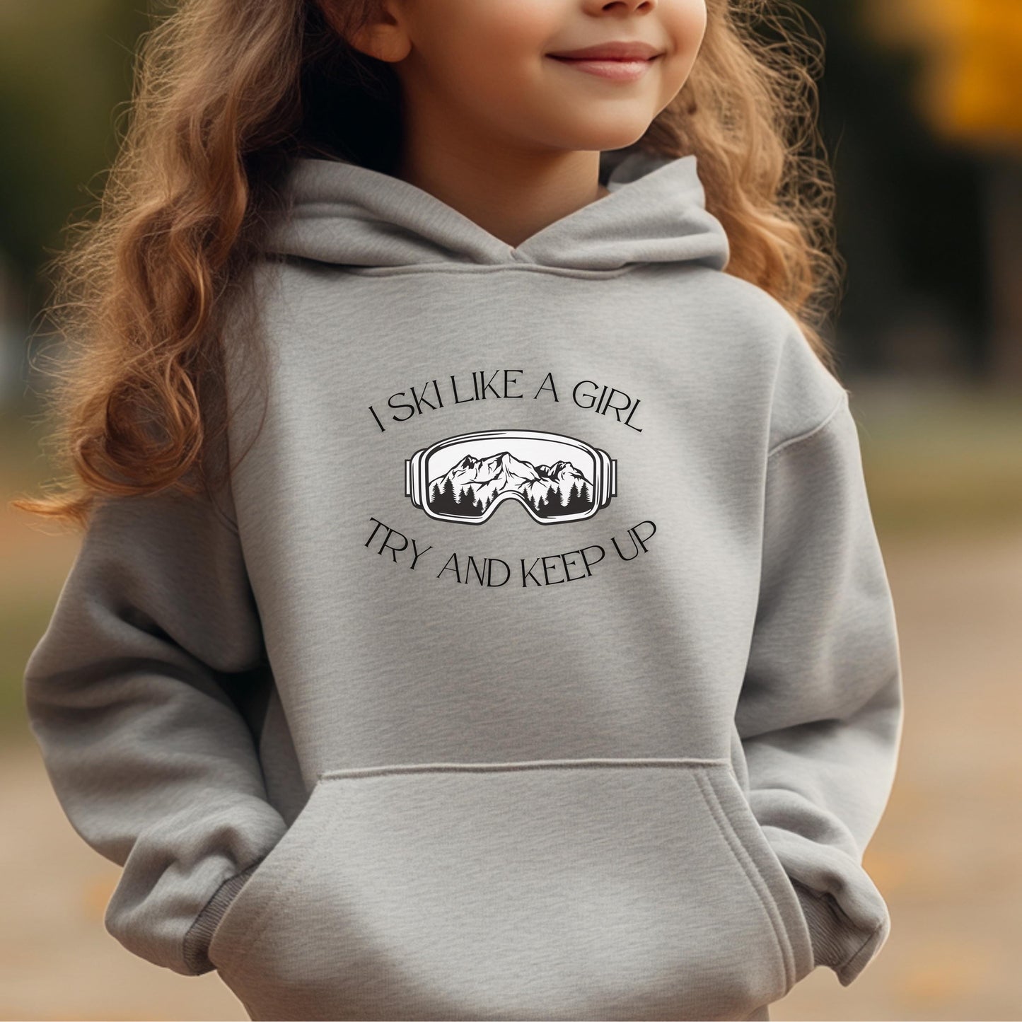 youth ski like a girl Hoodie, ski like a girl, goggle sweatshirt, kids ski sweater, kids ski sweatshirt, skiing hoodie, ski gifts