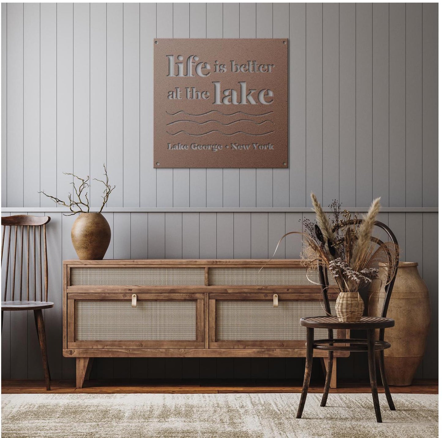 personalized life is better at the lake sign, lake house sign, metal lake plaque, custom cabin sign, house warming gifts, cabin gifts