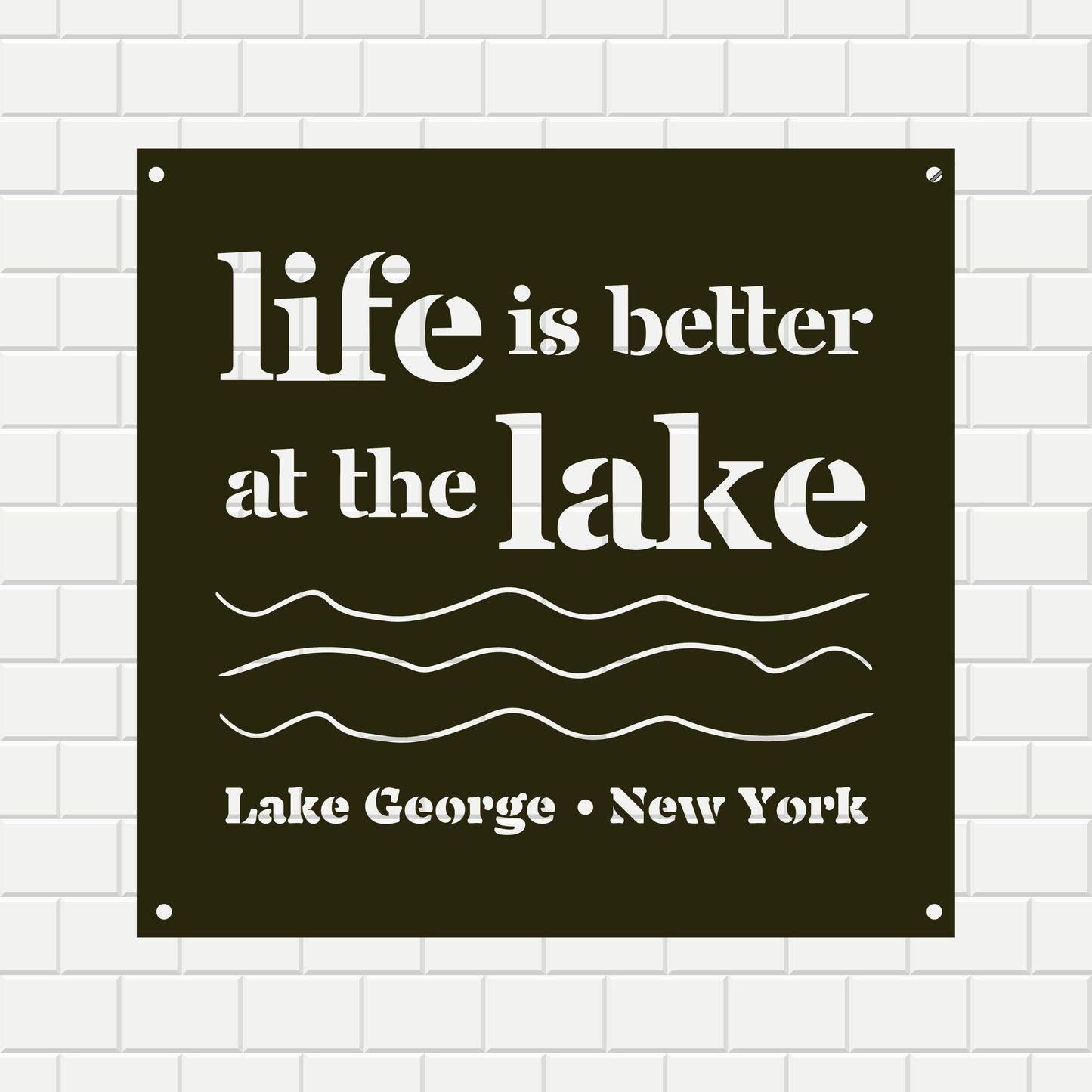 personalized life is better at the lake sign, lake house sign, metal lake plaque, custom cabin sign, house warming gifts, cabin gifts